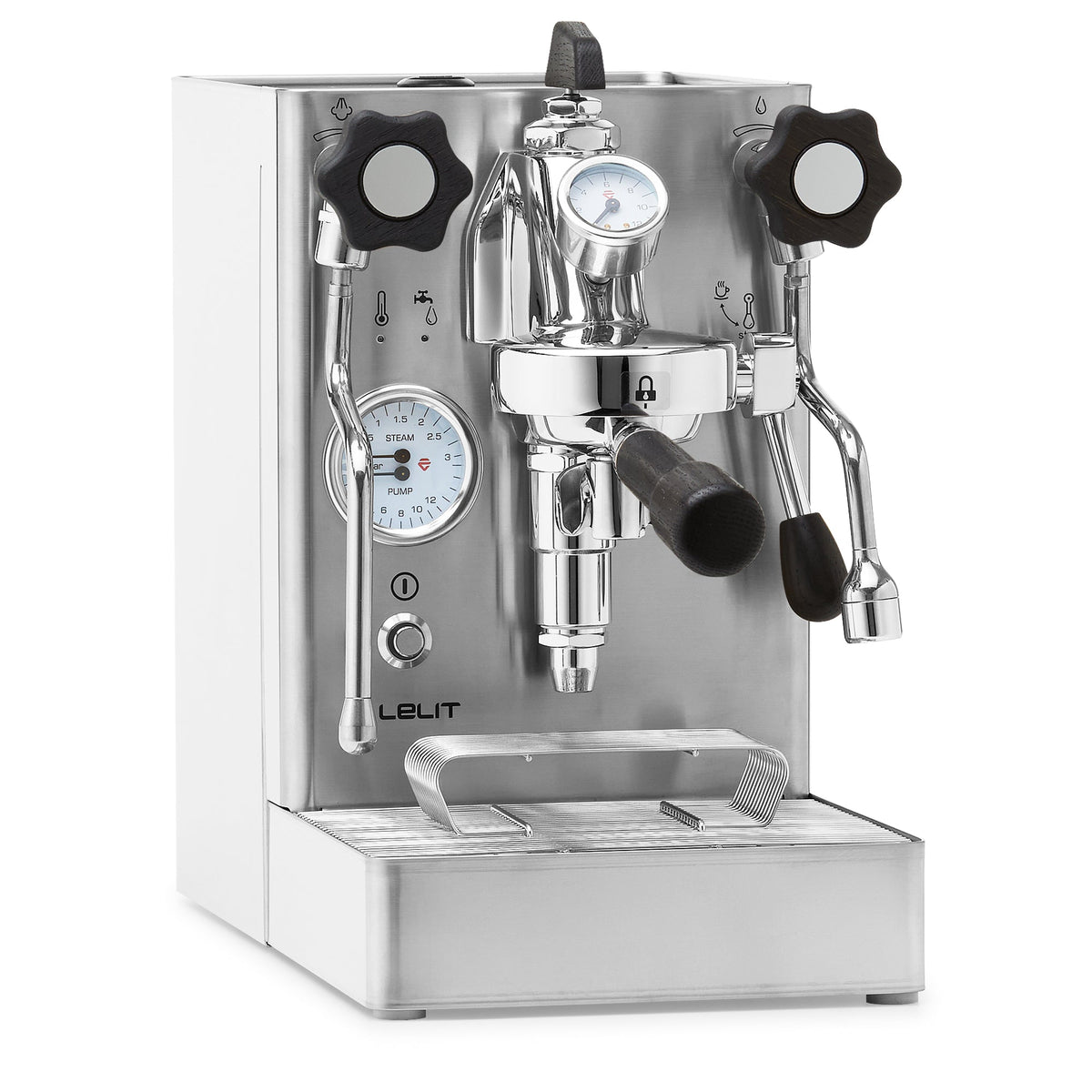 Lelit Mara X Heat Exchanger Espresso Machine – Stainless / Blackened Oak / Flow Paddle