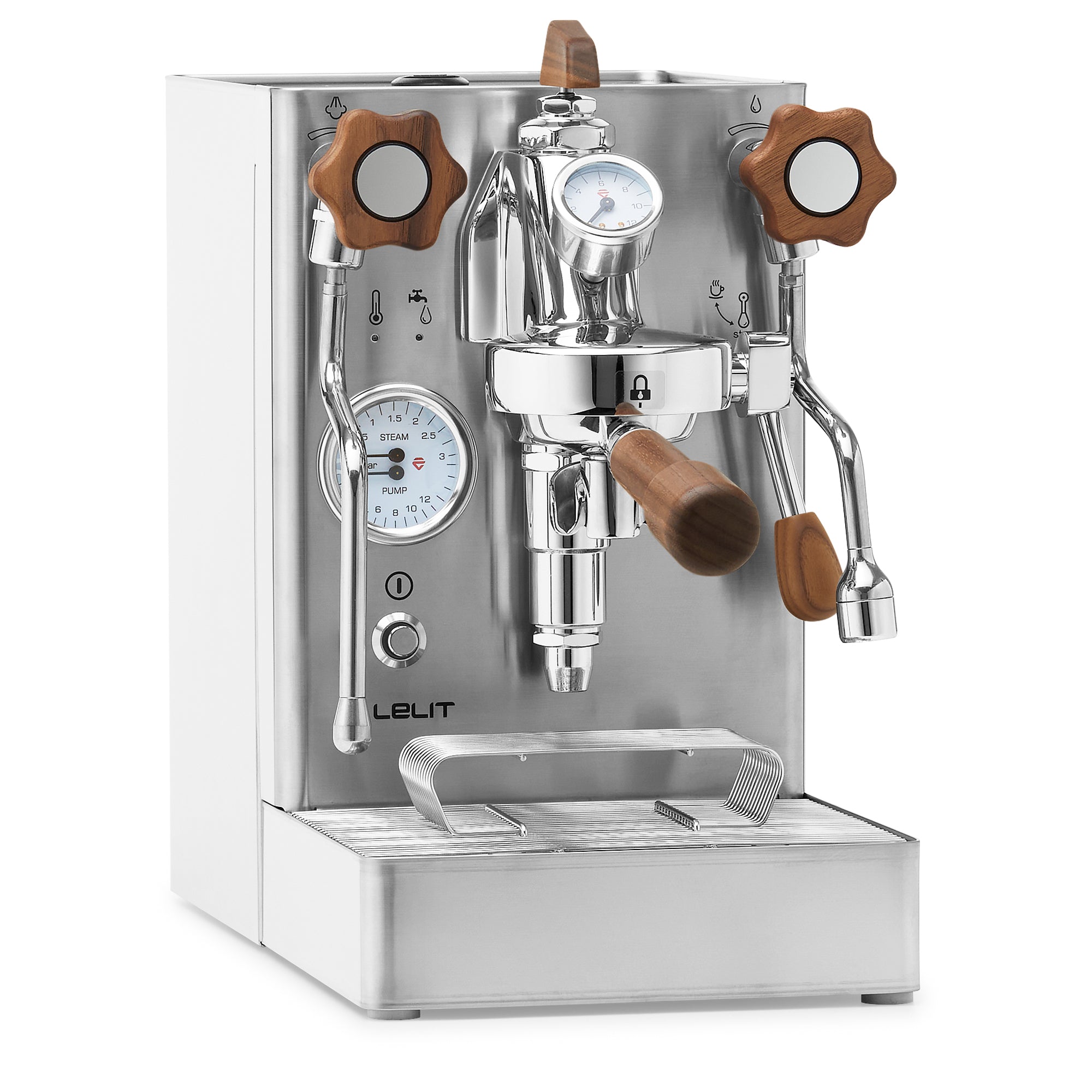 Lelit Mara X Heat Exchanger Espresso Machine – Stainless / Walnut / Flow Paddle