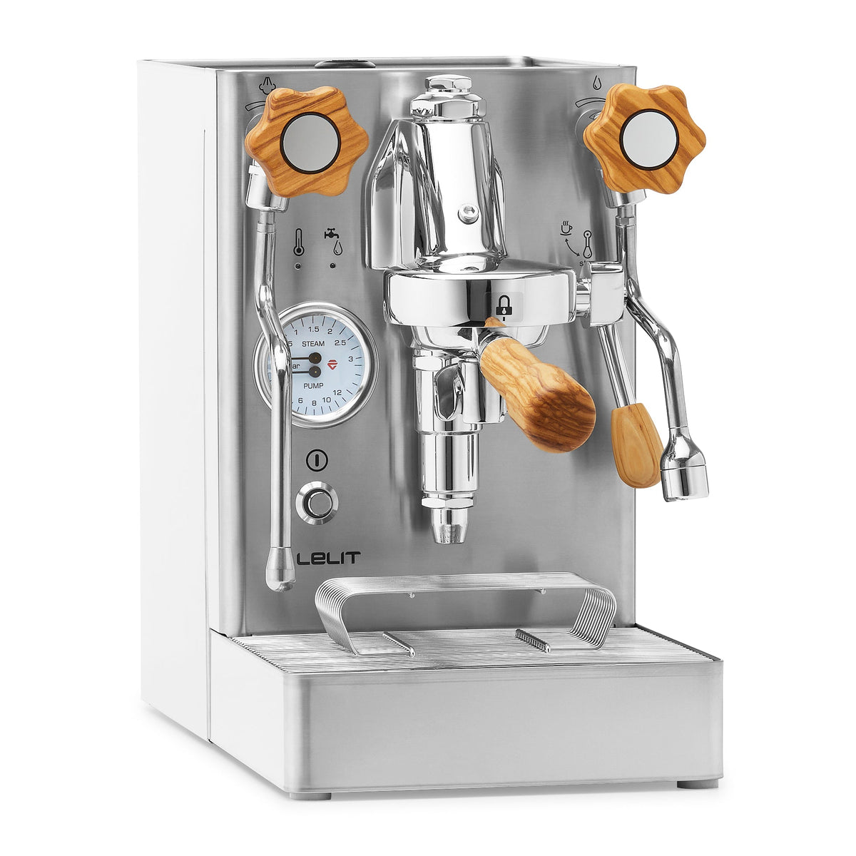 Lelit Mara X Heat Exchanger Espresso Machine – Stainless / Olive Wood / No Flow Control