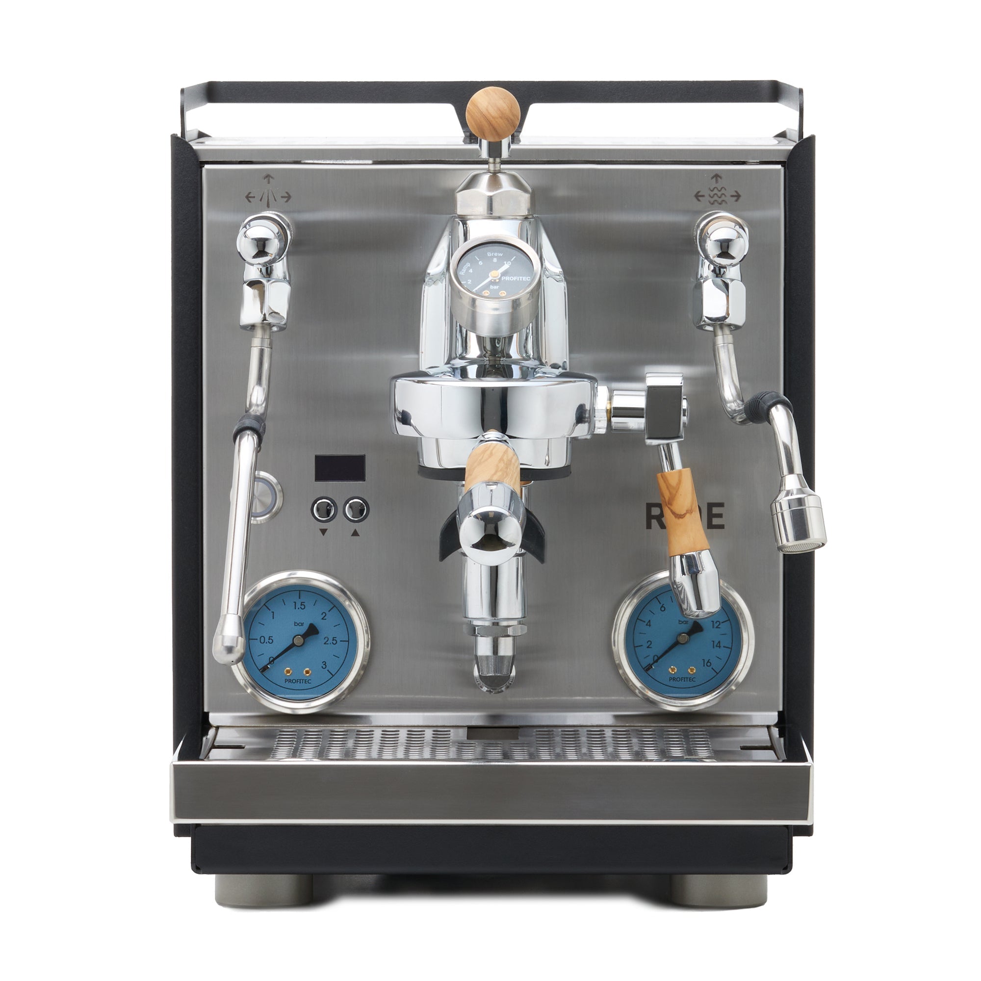 Profitec RIDE Espresso Machine – Joystick / Elegant Olive Wood / Flow Control