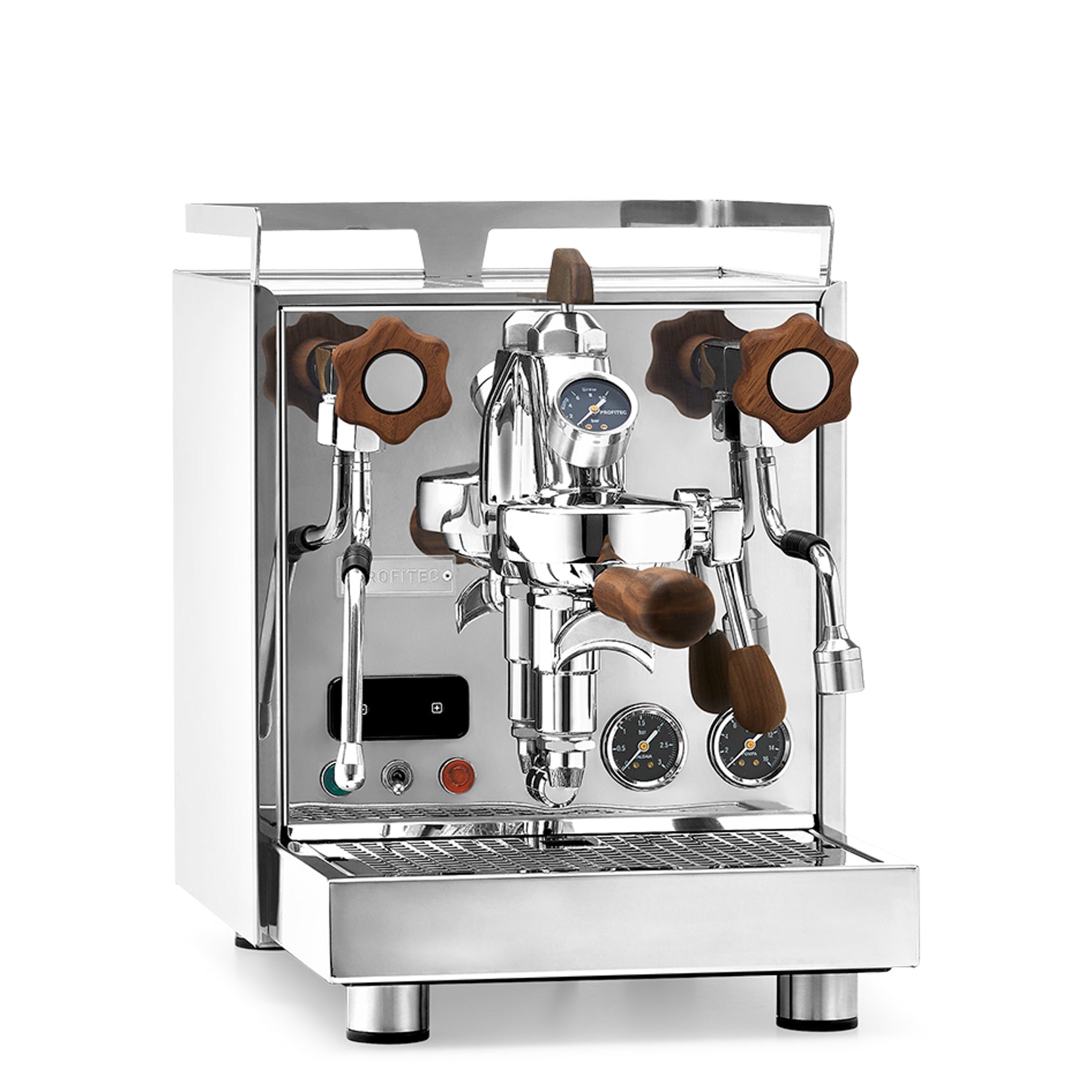 Profitec Pro 500 PID Espresso Machine – Stainless Steel / Walnut / Flow Control