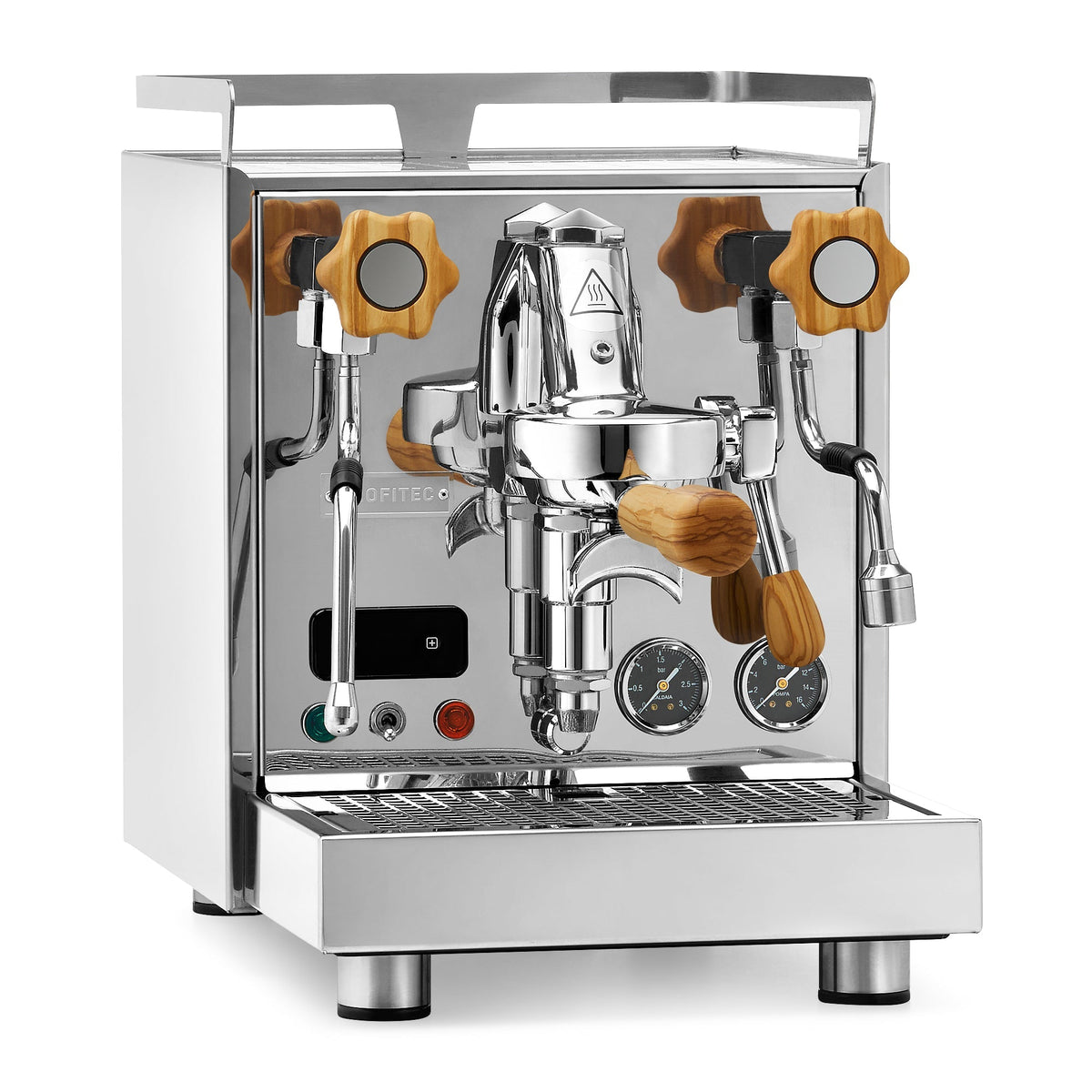 Profitec Pro 500 PID Espresso Machine – Stainless Steel / Olive Wood / No Flow Control