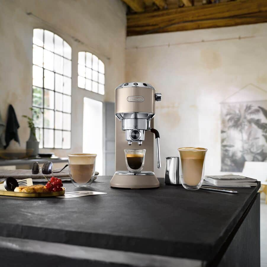 Delonghi EC885.BG Dedica Arte Manual Espresso Coffee maker with Milk Frother - Beige Gold – image 6 of 6