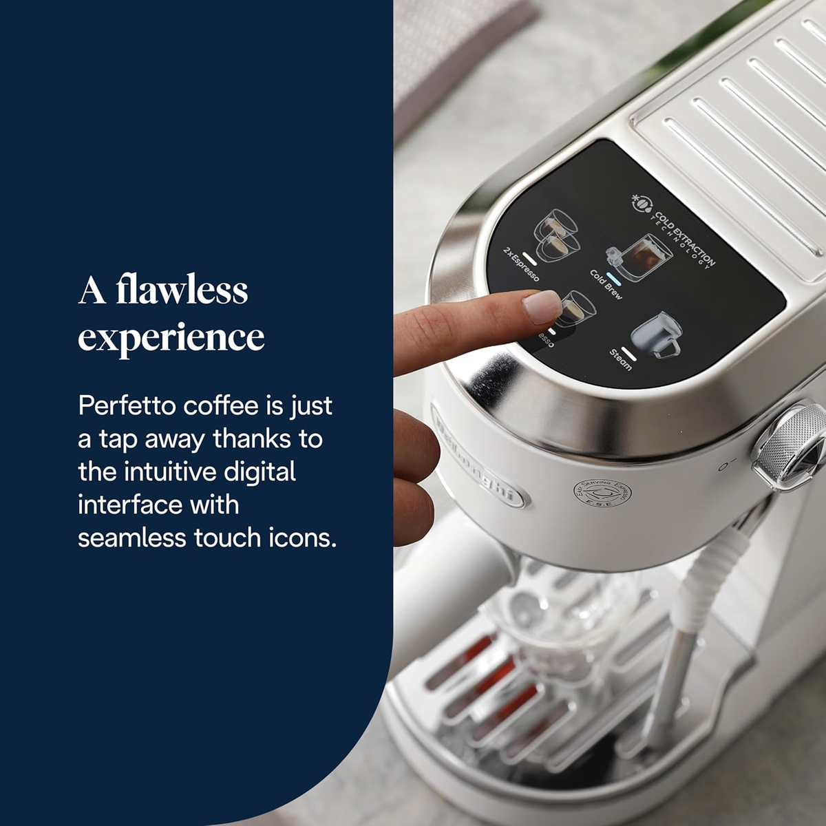 DeLonghi EC890.W Dedica Duo Manual Espresso Coffee Machine with Milk Frother White – image 4 of 8
