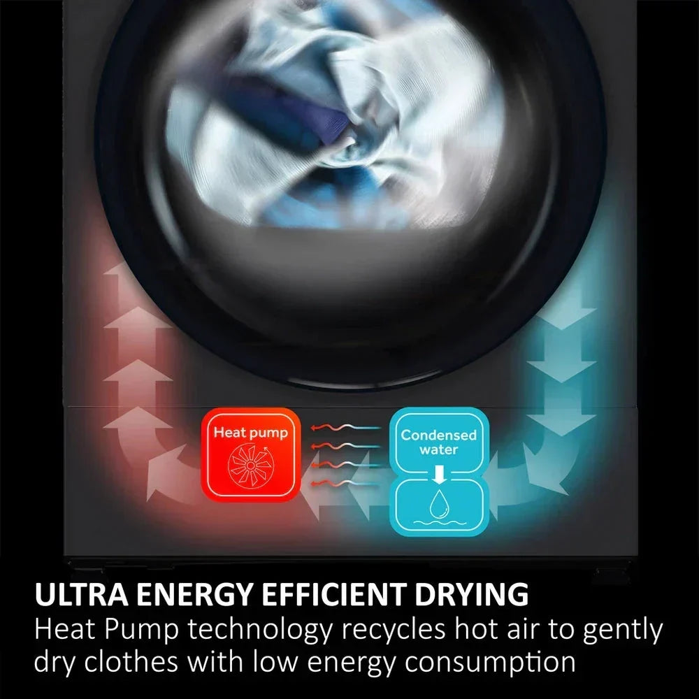 Haier HD80-D357U1 8kg Freestanding Heat Pump Tumble Dryer White - D Rated – image 9 of 10