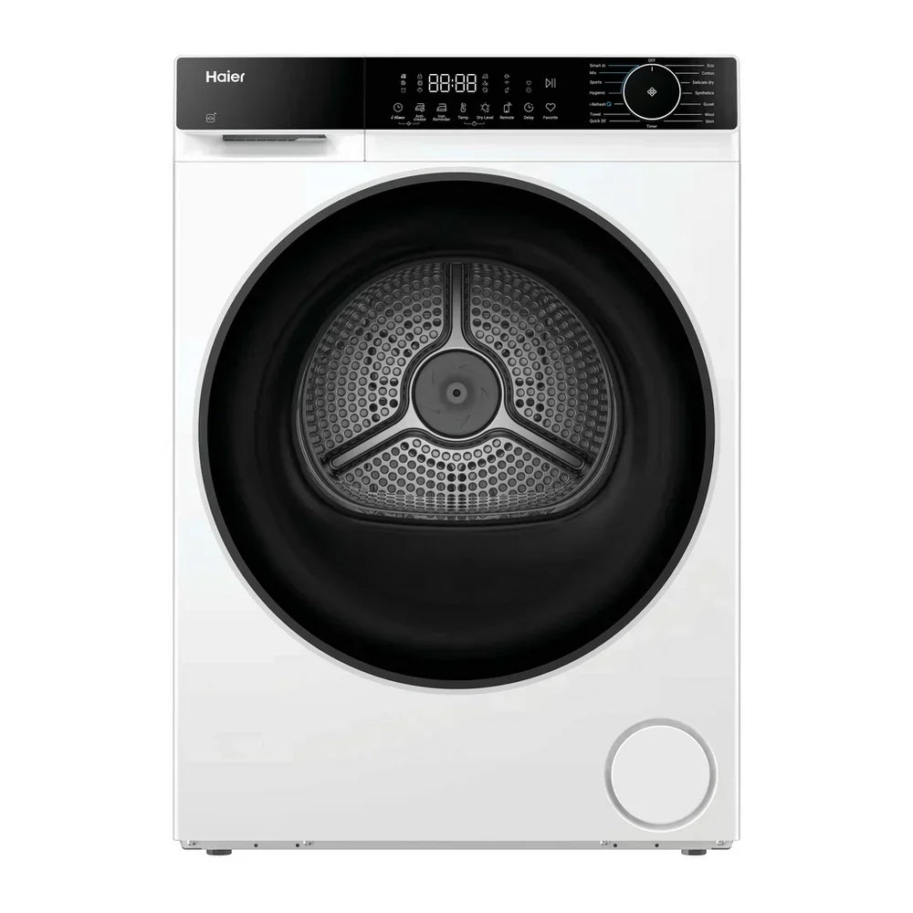 Haier HD80-D357U1 8kg Freestanding Heat Pump Tumble Dryer White - D Rated