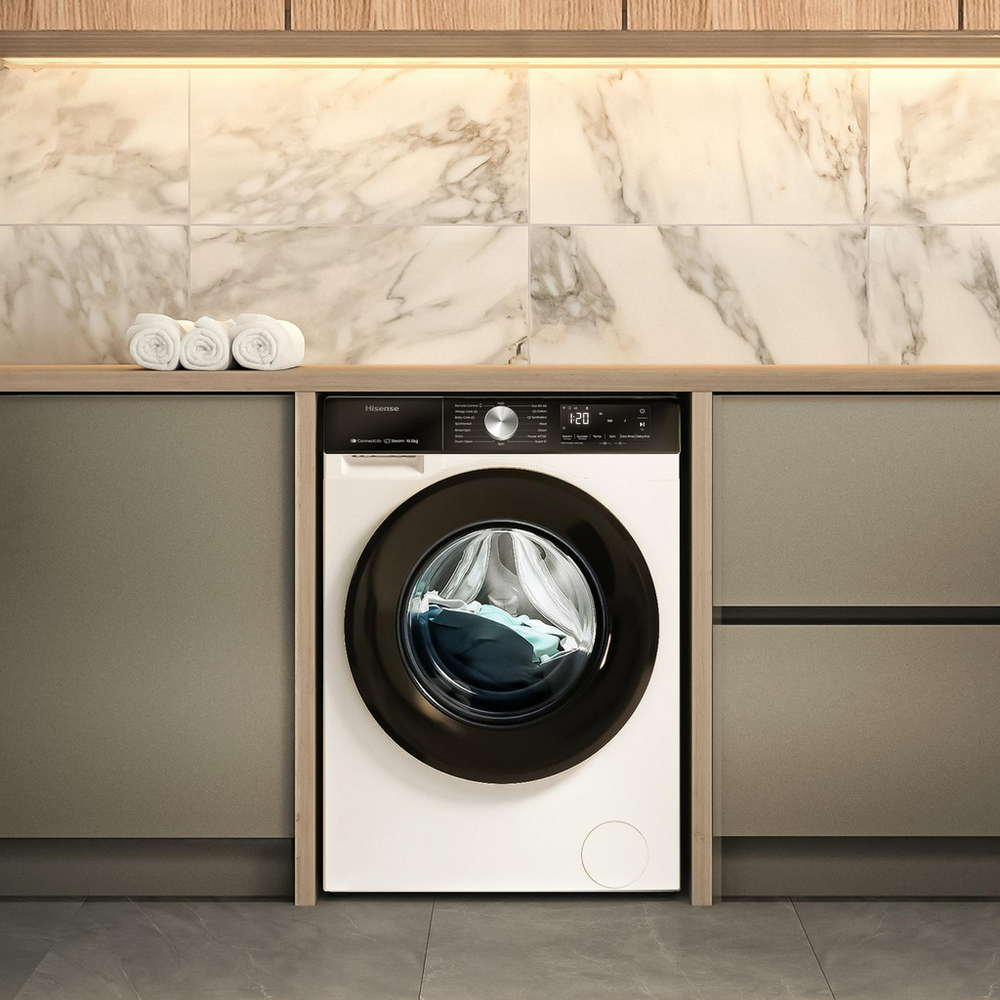 Hisense 3S Series WF3S1043BW3 WiFi-Enabled 10.5kg 1400 Spin Freestanding Washing Machine White – image 13 of 14