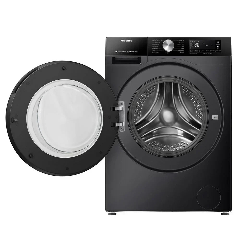 Hisense 3S Series WF3S8043BB3 WiFi-enabled 8kg 1400 Spin Washing Machine Black - A Rated – image 11 of 15