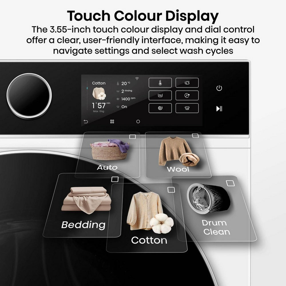 Hisense KitchenFit 5i Series WF5I9043BWFS 9kg 1400 Spin WiFi-enabled Freestanding Washing Machine White – image 13 of 28