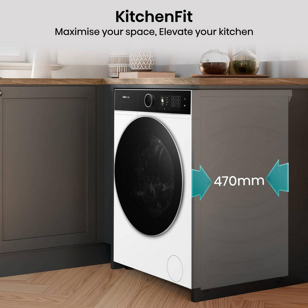 Hisense KitchenFit 5i Series WF5I9043BWFS 9kg 1400 Spin WiFi-enabled Freestanding Washing Machine White – image 6 of 28