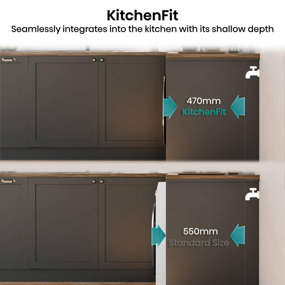 Hisense KitchenFit 5i Series WF5I9043BWFS 9kg 1400 Spin WiFi-enabled Freestanding Washing Machine White – image 4 of 28