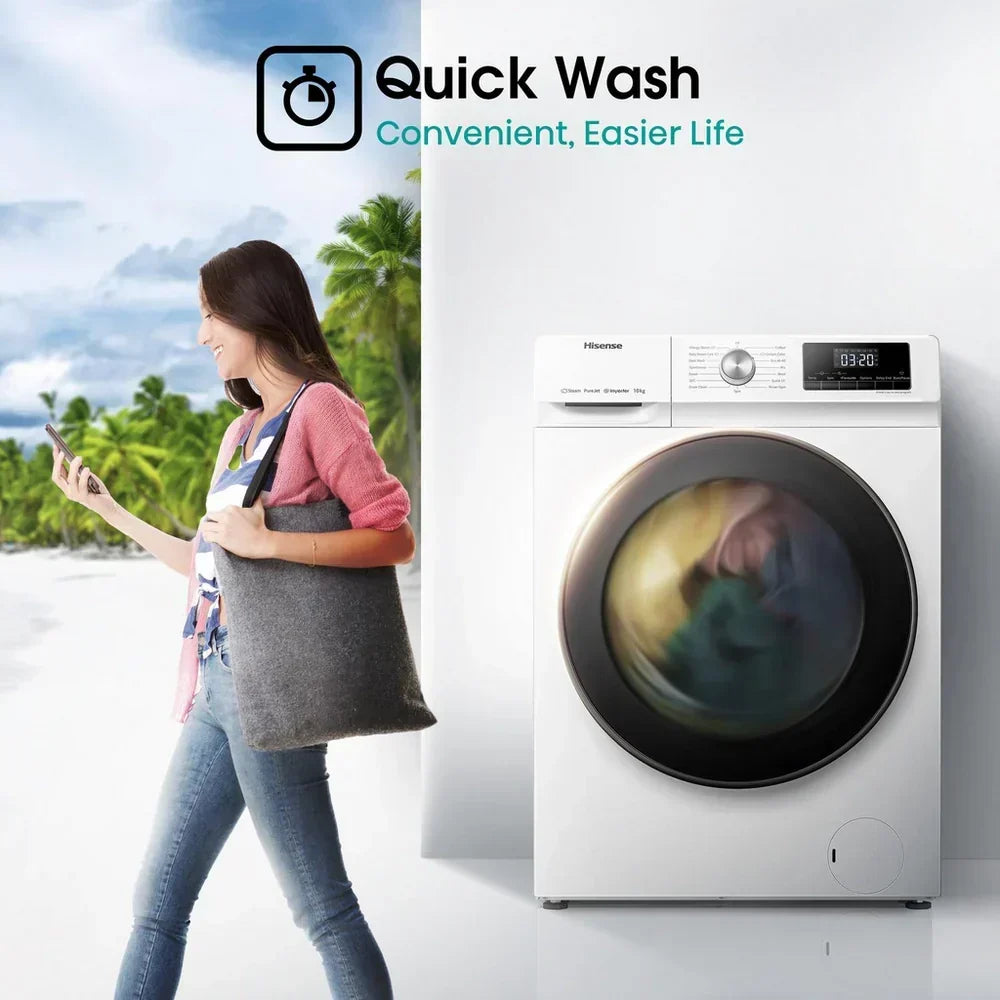 Hisense WFQA1014EVJM 3 Series 10 kg 1400 Spin Freestanding Front Load Washing Machine White – image 8 of 14