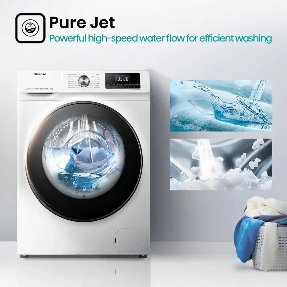 Hisense WFQA1014EVJM 3 Series 10 kg 1400 Spin Freestanding Front Load Washing Machine White – image 10 of 14