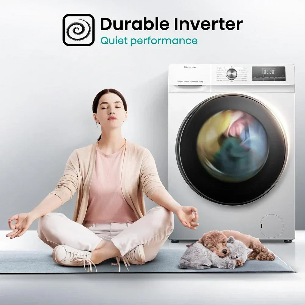 Hisense WFQA1014EVJM 3 Series 10 kg 1400 Spin Freestanding Front Load Washing Machine White – image 12 of 14
