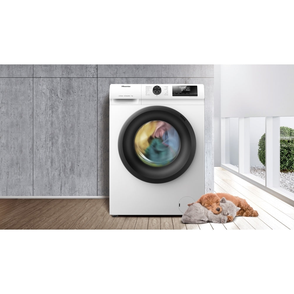 Hisense WFQP7012EVM 7kg 1200 Spin Freestanding Front Load Washing Machine White – image 5 of 9