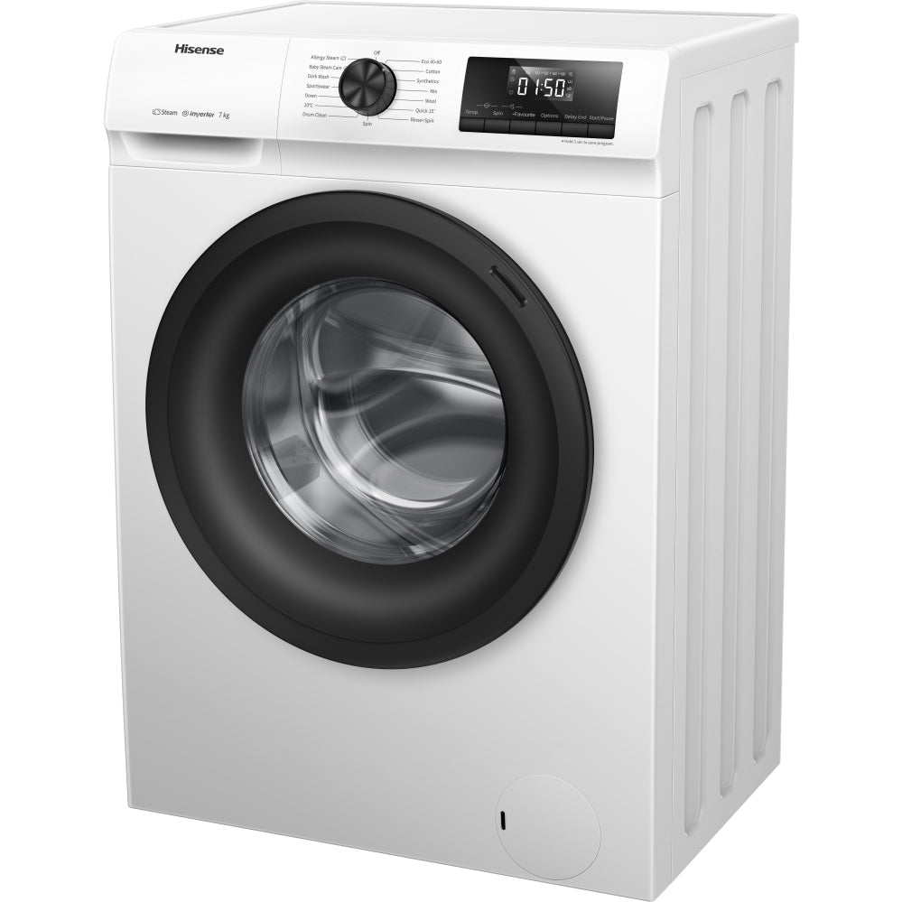 Hisense WFQP7012EVM 7kg 1200 Spin Freestanding Front Load Washing Machine White – image 9 of 9