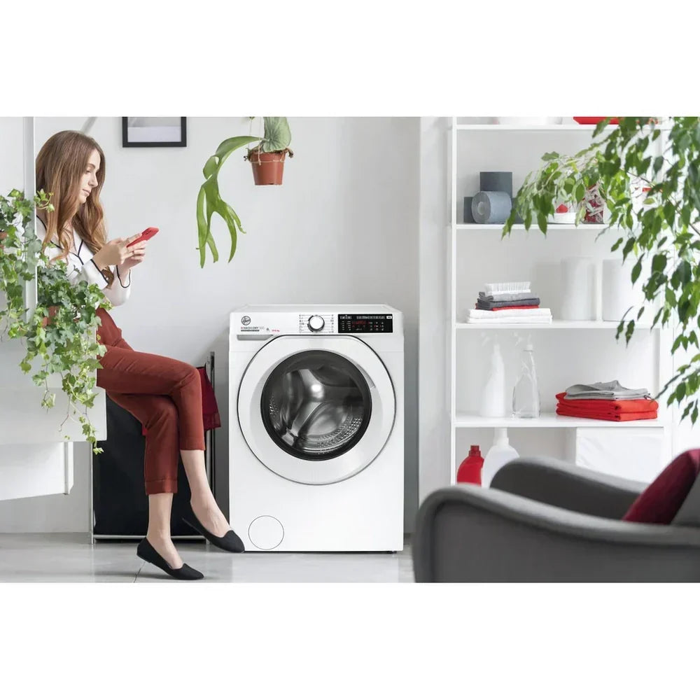 Hoover HD496AMC 1-80 H-WASH 500 WiFi Connected 9+6kg 1400 Spin Washer Dryer White – image 5 of 6