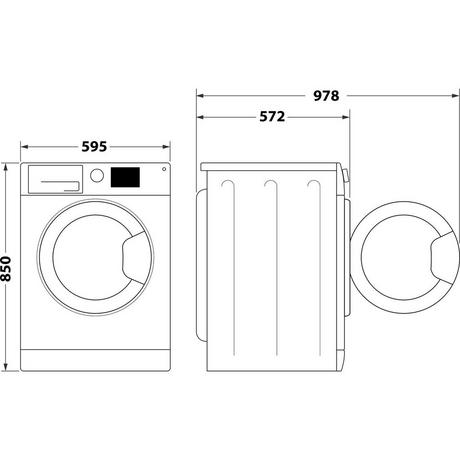 Hotpoint NSWE7469WSUK 7kg 1400 Spin Washing Machine White – image 5 of 5