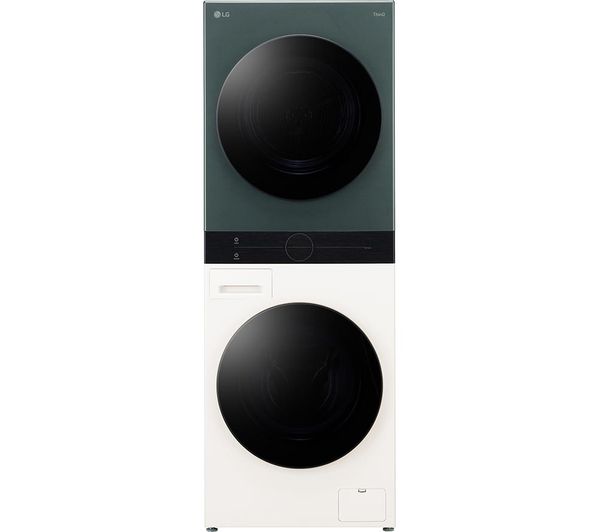 LG WashTower AI Direct Drive WT1210NBTN1 WiFi-enabled 12 kg Washer Dryer - Green & Beige