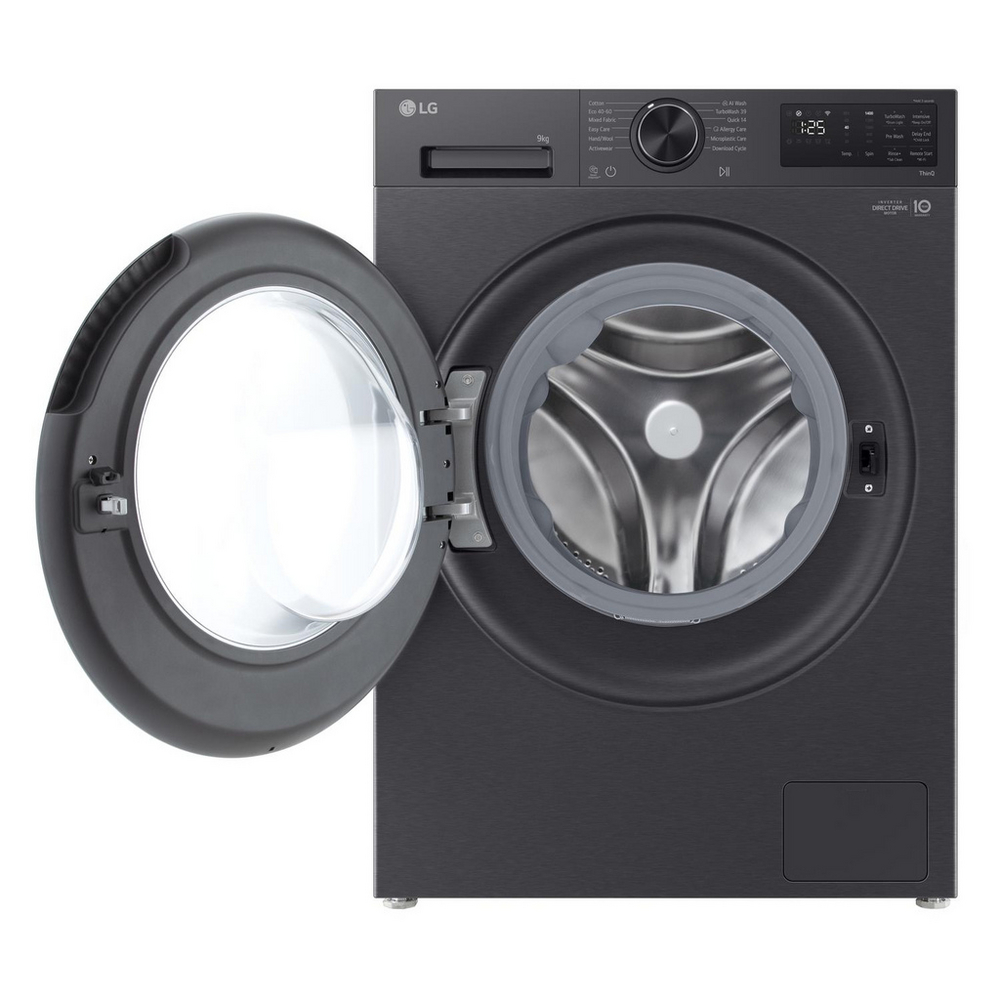 LG F2X50S9TBB 9kg 1200 Spin AI Direct Drive Freestanding Washing Machine Black – image 2 of 11