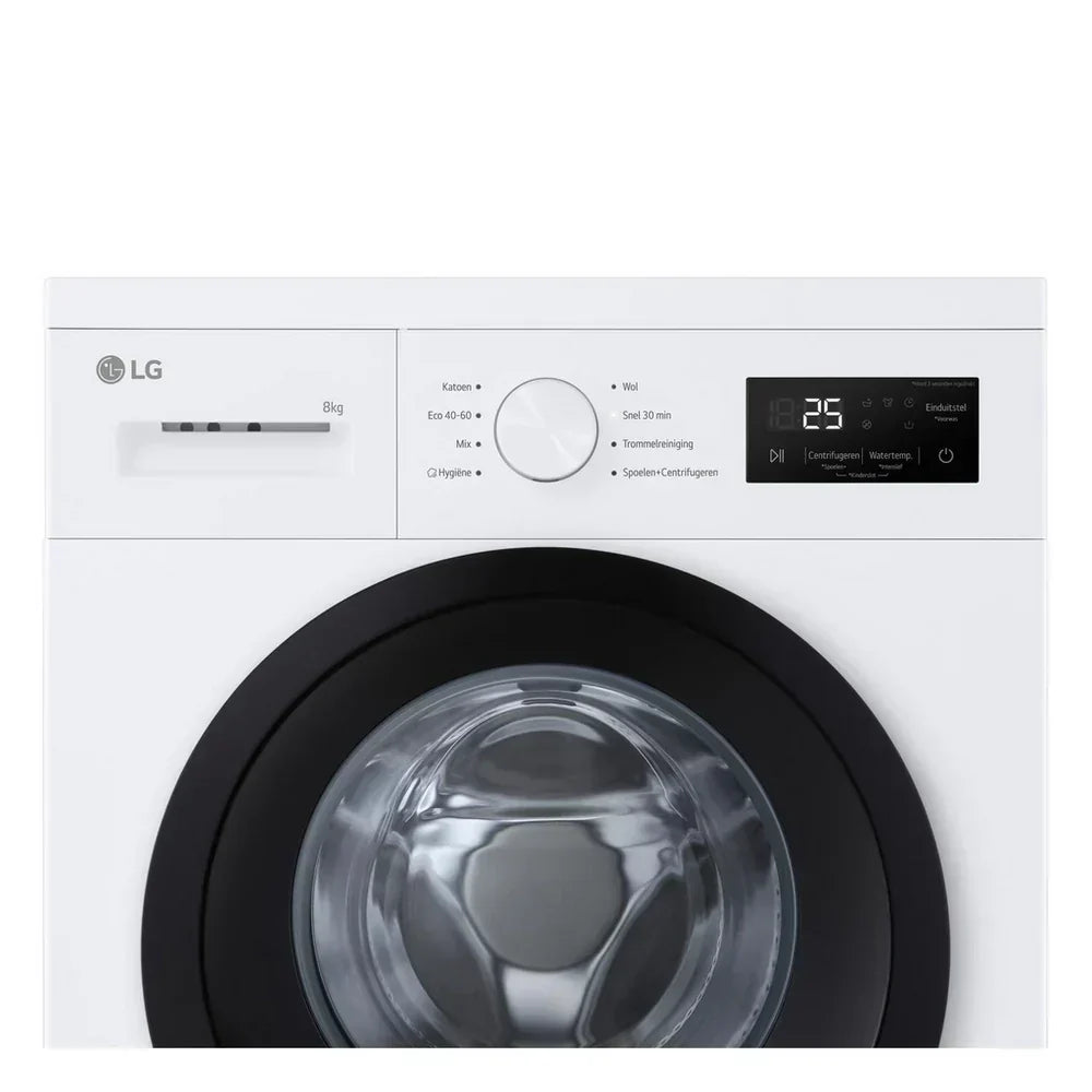 LG F4A10S8NWK 8kg 1400 Spin Front Load Washing Machine White - A Rated – image 3 of 11