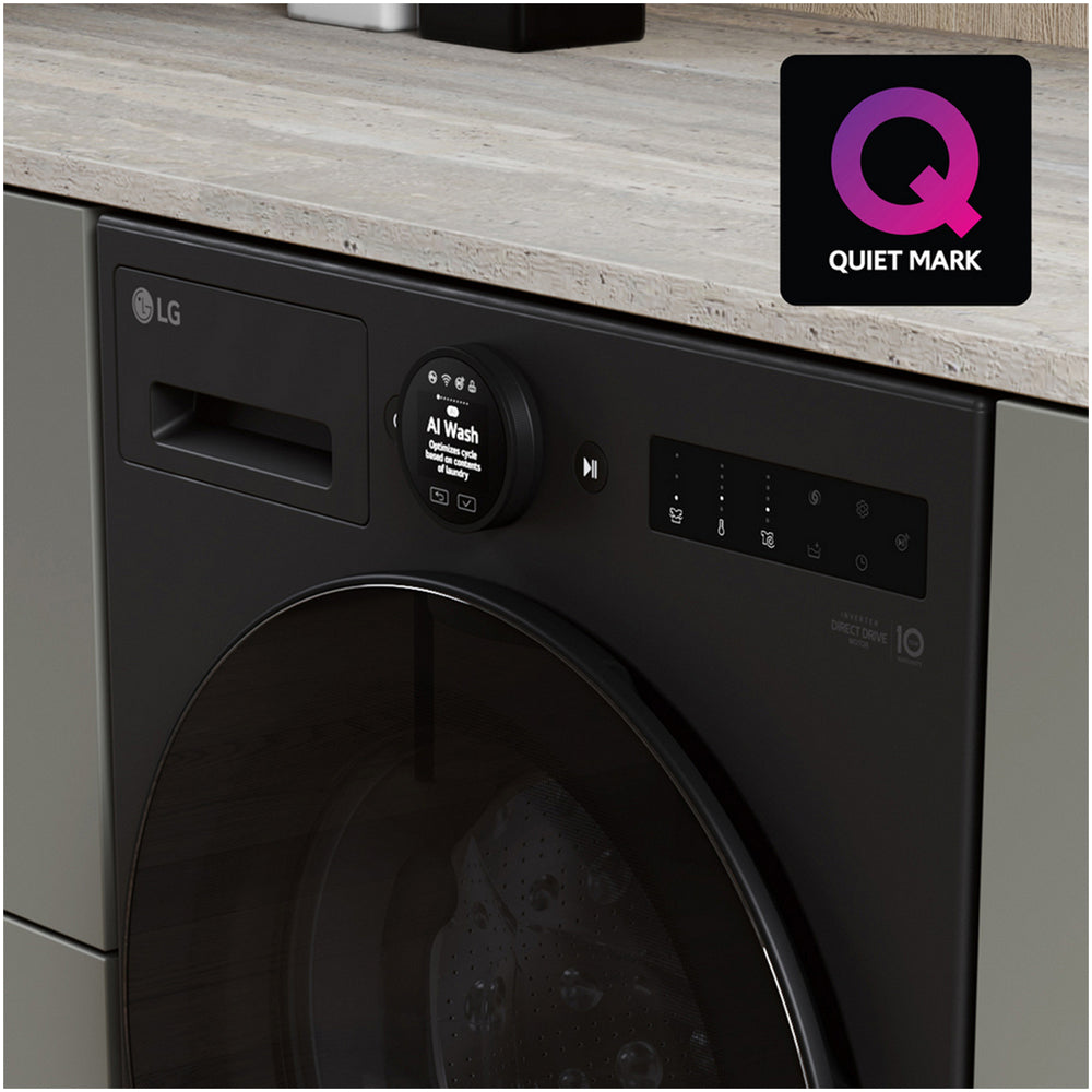 LG F4X7009TBB 9kg 1400 Spin AI Direct Drive Freestanding Washing Machine Black – image 5 of 16