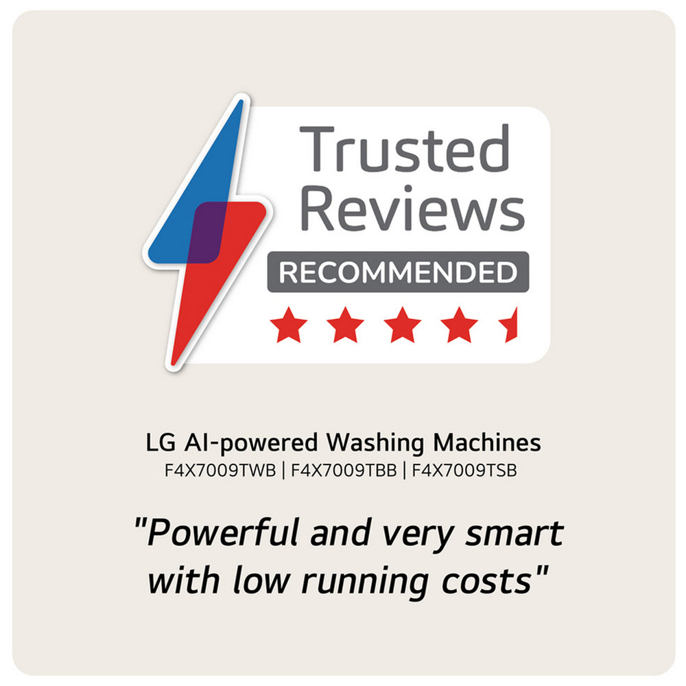 LG F4X7009TWB 9kg 1400 Spin AI Direct Drive Freestanding Washing Machine White – image 4 of 16