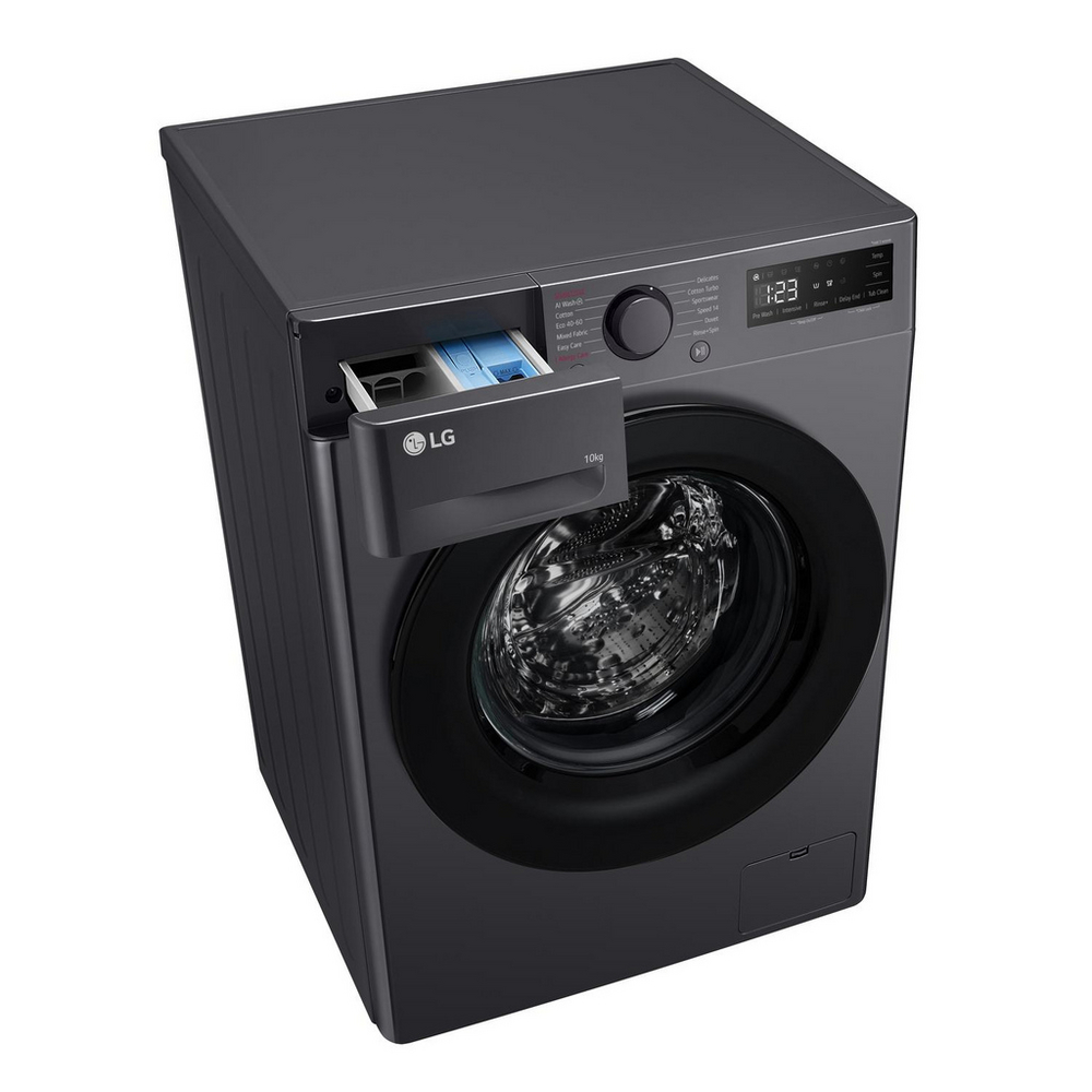 LG F4Y510GBLN1 10kg Steam 1400 Spin Freestanding Front Loading Washing Machine Slate Grey – image 14 of 14