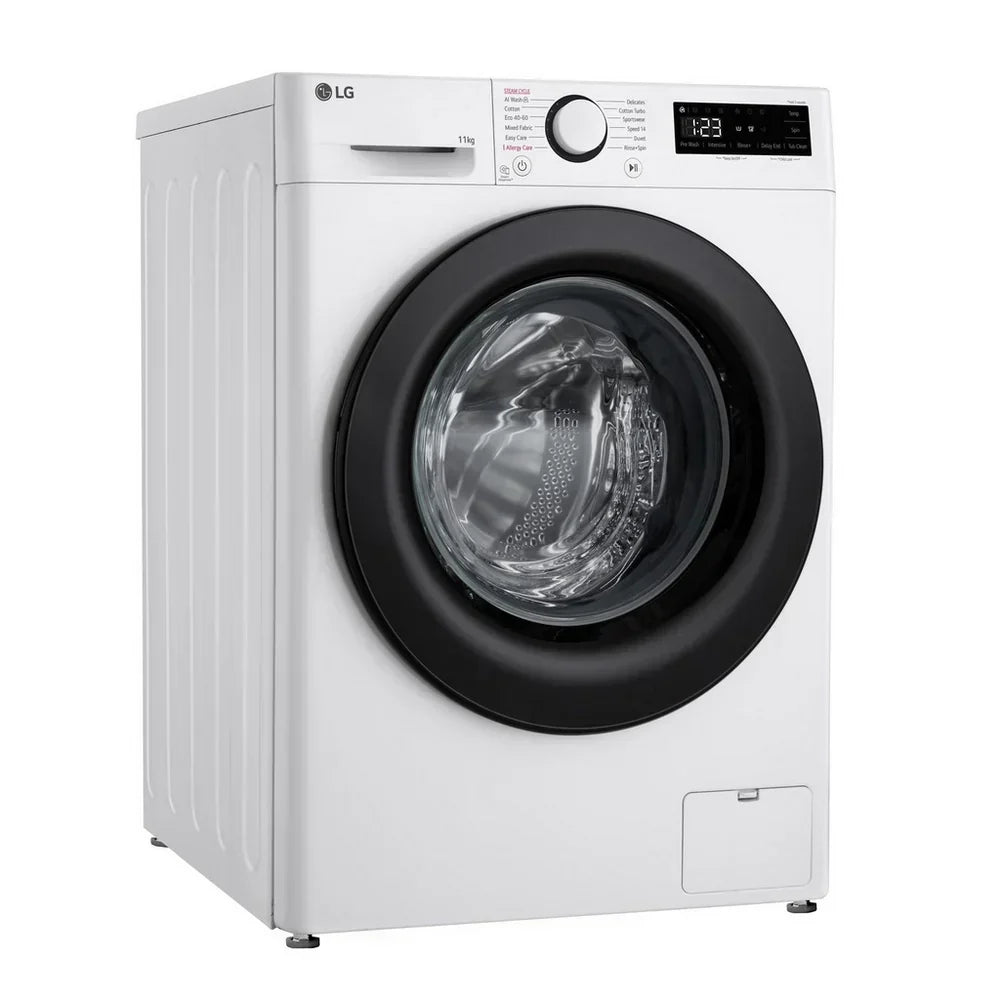 LG F4Y511WBLN1 11kg Steam 1400 Spin Freestanding Front Load Washing Machine White - A Rated – image 2 of 15