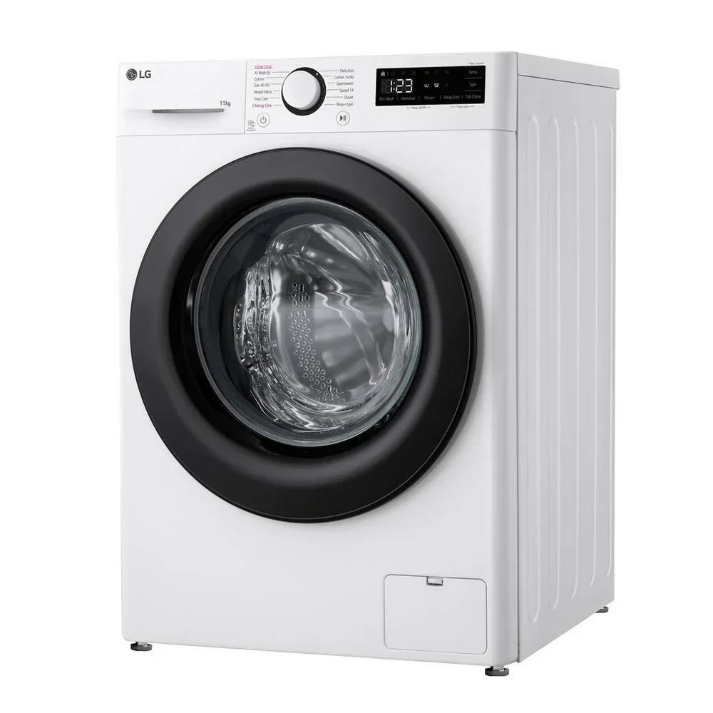 LG F4Y511WBLN1 11kg Steam 1400 Spin Freestanding Front Load Washing Machine White - A Rated – image 7 of 15