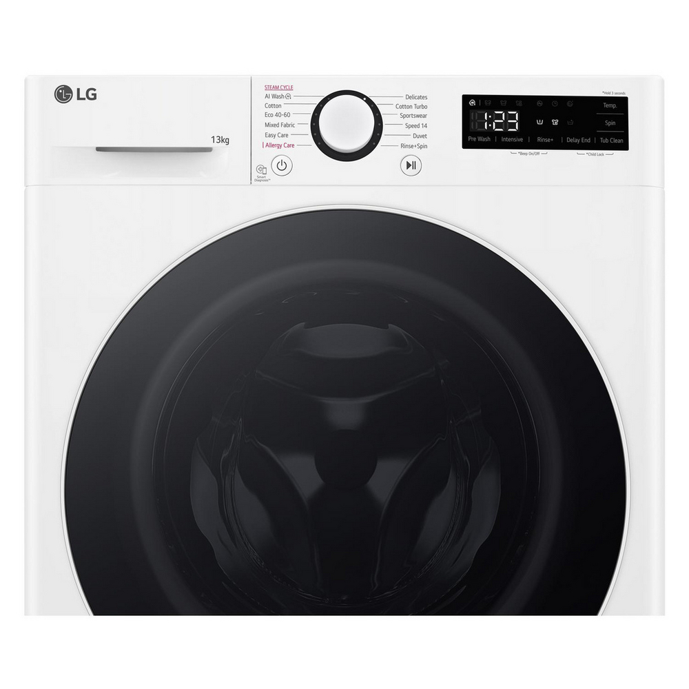 LG F4Y513WWLN1 13kg 1400 Spin AI Direct Drive Freestanding Washing Machine White – image 3 of 17
