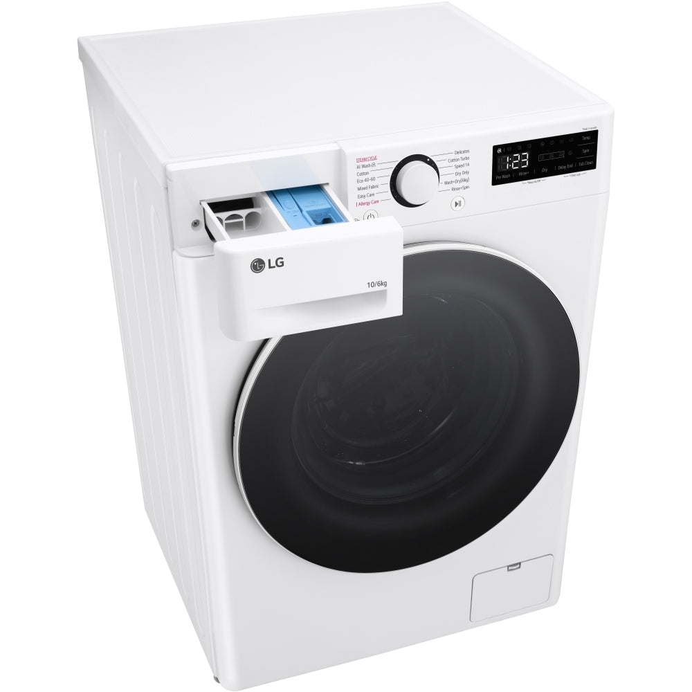 LG FWY606WWLN1 10+6kg 1400 Spin Washer Dryer White – image 6 of 17