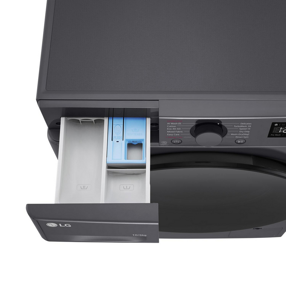 LG FWY706GBTN1 10+6 kg 1400 Spin Freestanding Washer Dryer Slate Grey – image 11 of 15