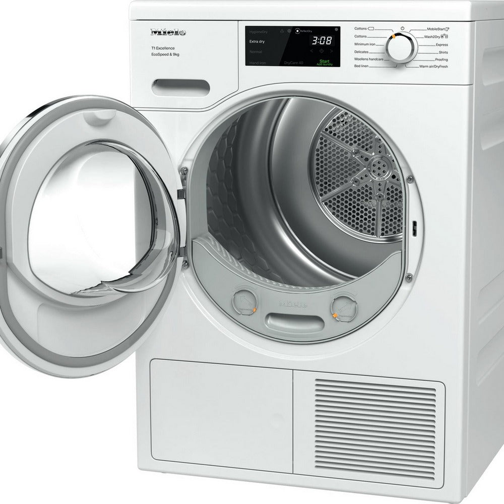 Miele TEH785 WP 9kg EcoSpeed Heat Pump Tumble Dryer White – image 3 of 8
