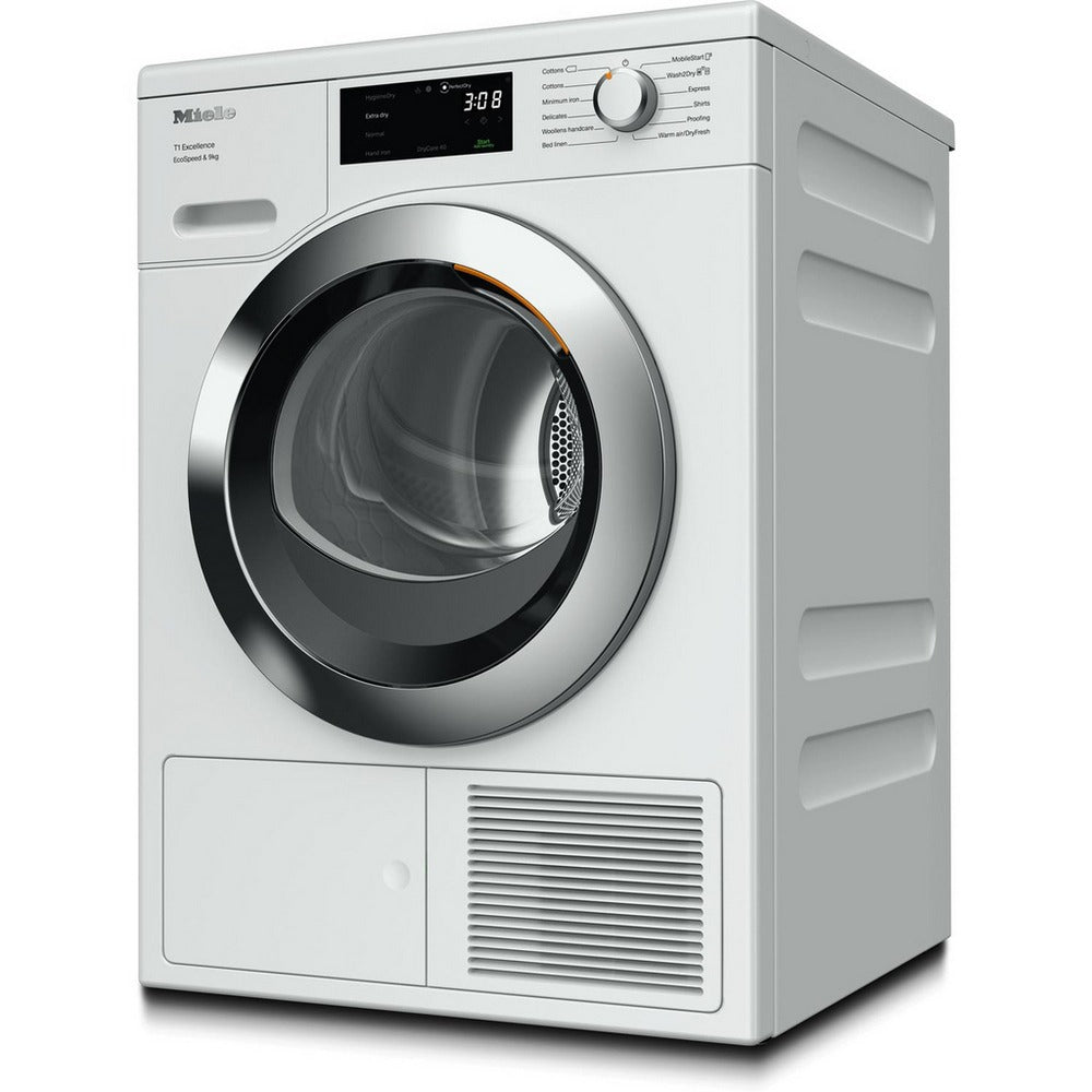 Miele TEH785 WP 9kg EcoSpeed Heat Pump Tumble Dryer White – image 2 of 8
