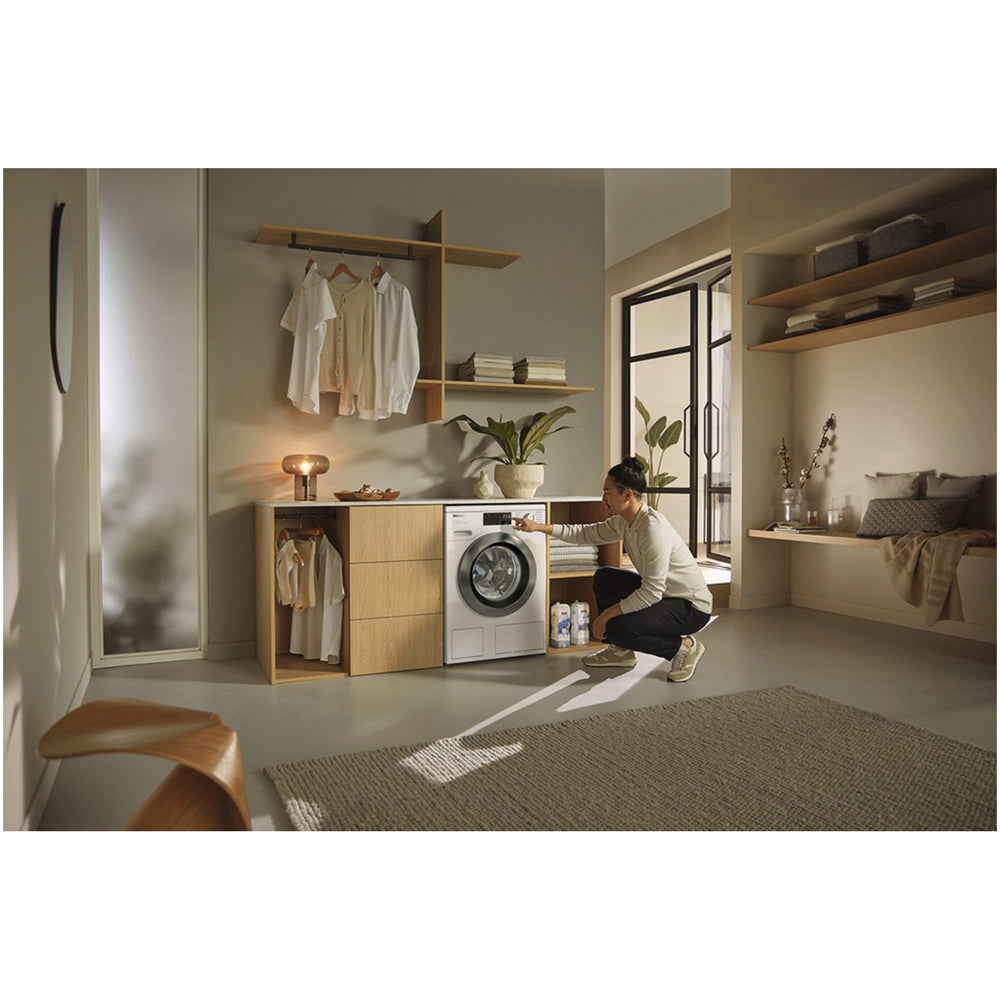 Miele WEG885 WCS 9kg 1400 Spin PowerWash & SteamCare Washing Machine Lotus White – image 7 of 8