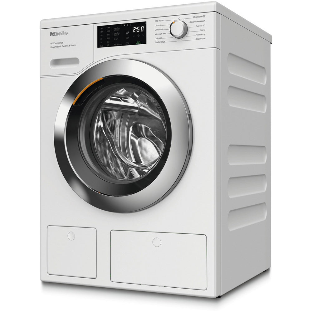 Miele WEG885 WCS 9kg 1400 Spin PowerWash & SteamCare Washing Machine Lotus White – image 2 of 8