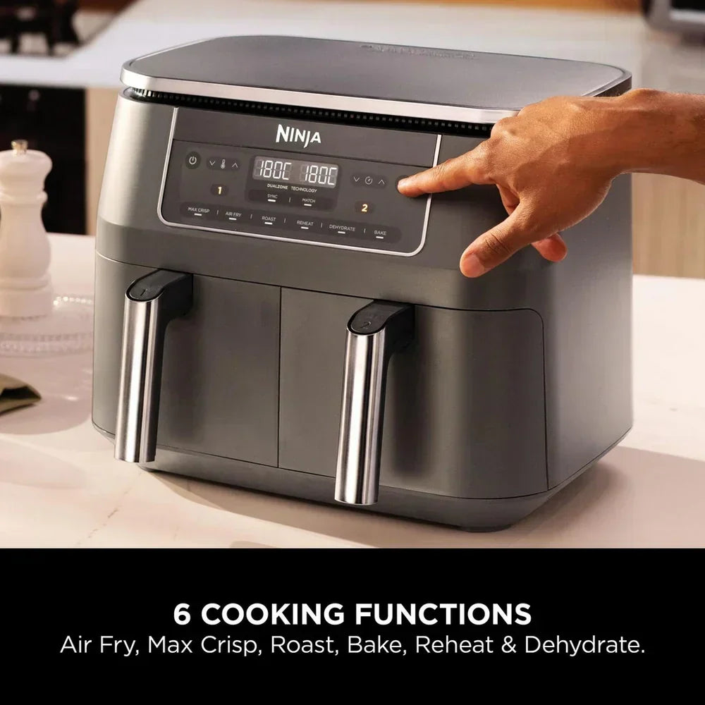 Ninja 6 in 1 Dual Zone Air Fryer 7.6L DZ300UK - Gun Metal Grey – image 5 of 11
