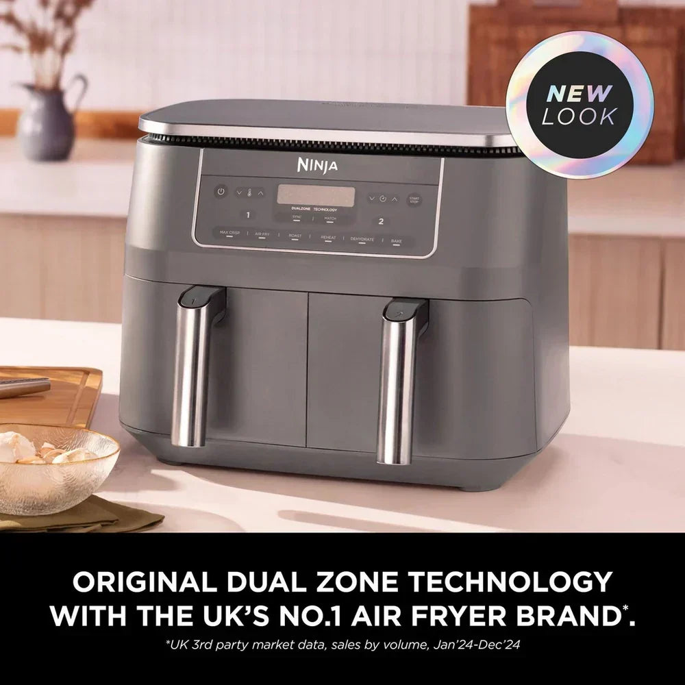 Ninja 6 in 1 Dual Zone Air Fryer 7.6L DZ300UK - Gun Metal Grey – image 2 of 11