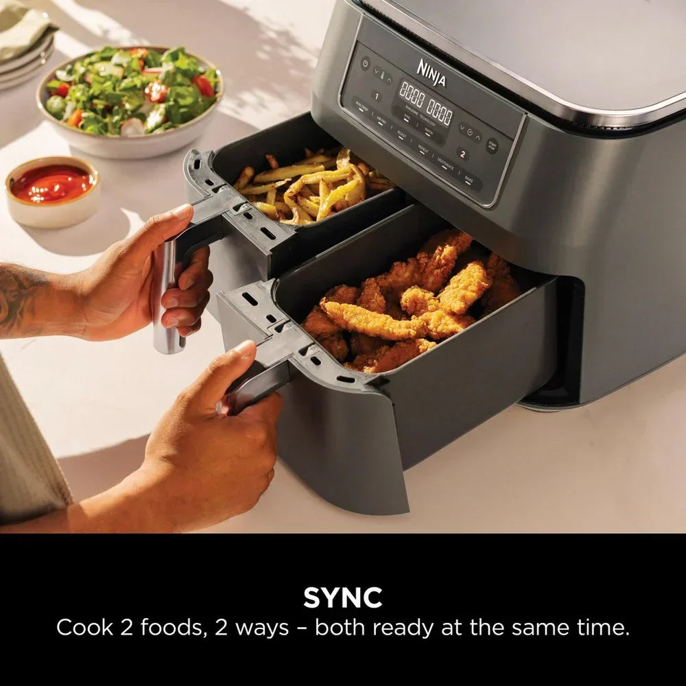 Ninja 6 in 1 Dual Zone Air Fryer 7.6L DZ300UK - Gun Metal Grey – image 3 of 11