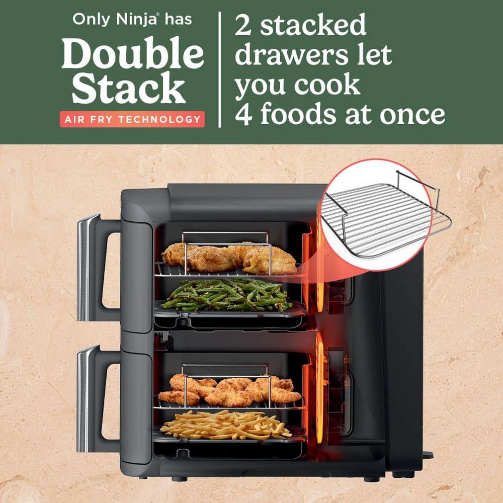 Ninja Double Stack XL 2-Drawer 9.5L Air Fryer Grey SL400UK – image 5 of 15