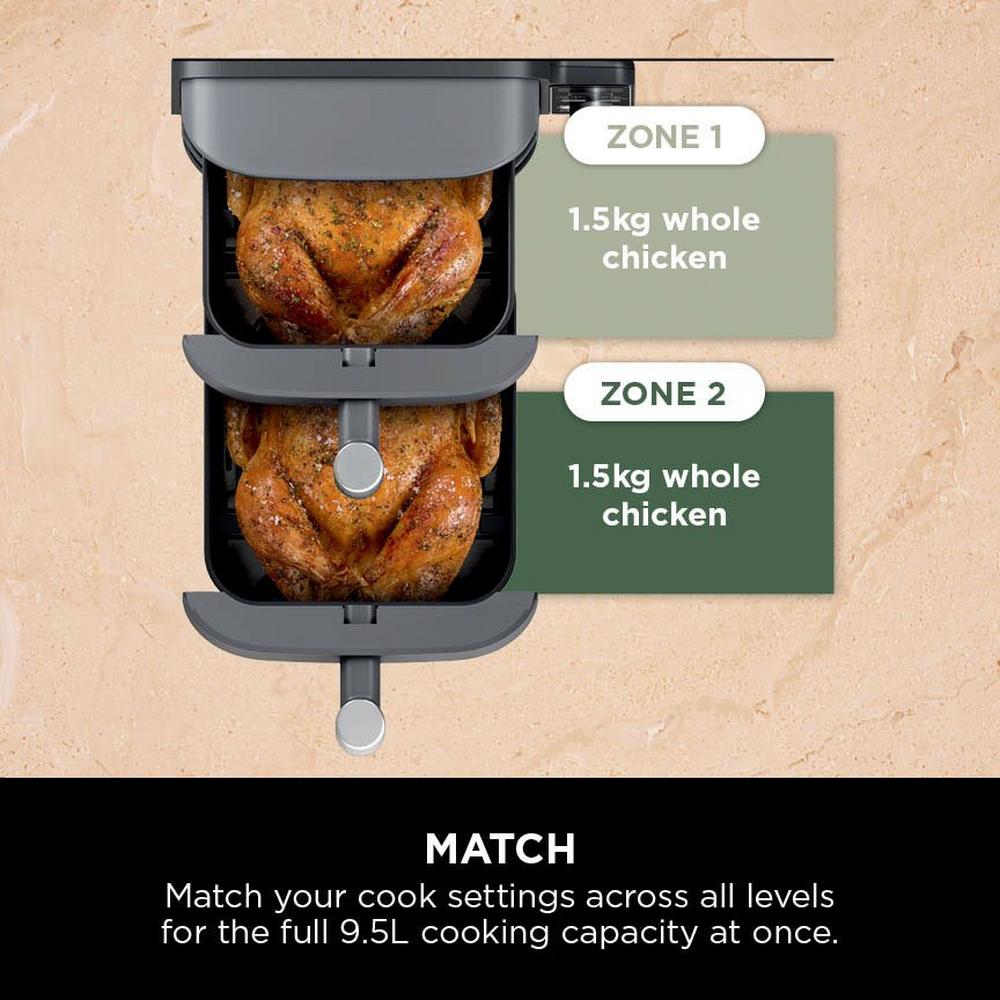 Ninja Double Stack XL 2-Drawer 9.5L Air Fryer Grey SL400UK – image 10 of 15