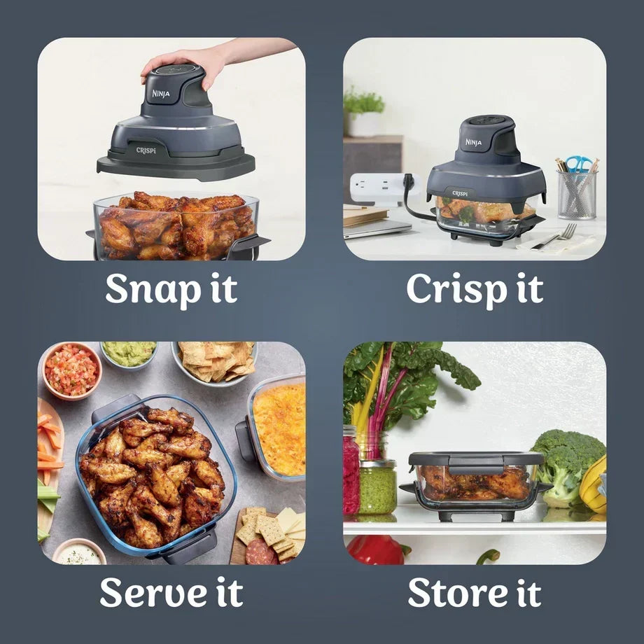 Ninja FN101UKGY CRISPi 4 in 1 Portable Glass Air Fryer Cyber Space – image 11 of 16