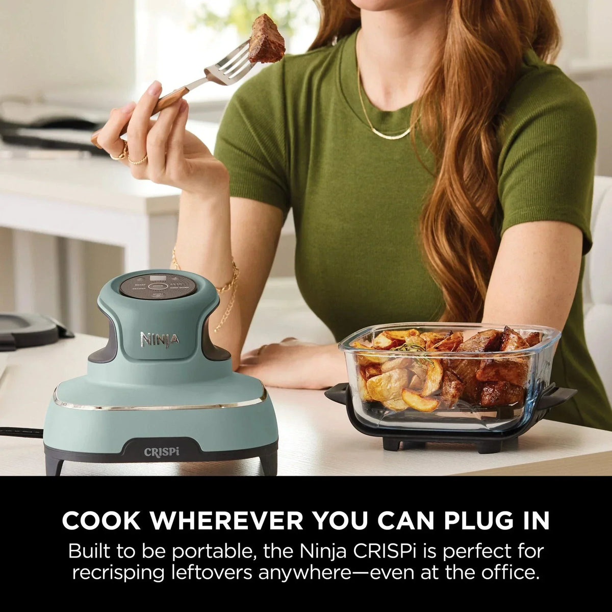 Ninja FN101UKSG CRISPi 4 in 1 Portable Glass Air Fryer Sage – image 10 of 18