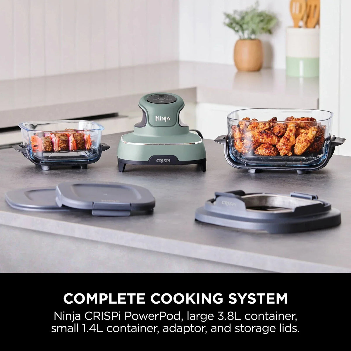 Ninja FN101UKSG CRISPi 4 in 1 Portable Glass Air Fryer Sage – image 4 of 18