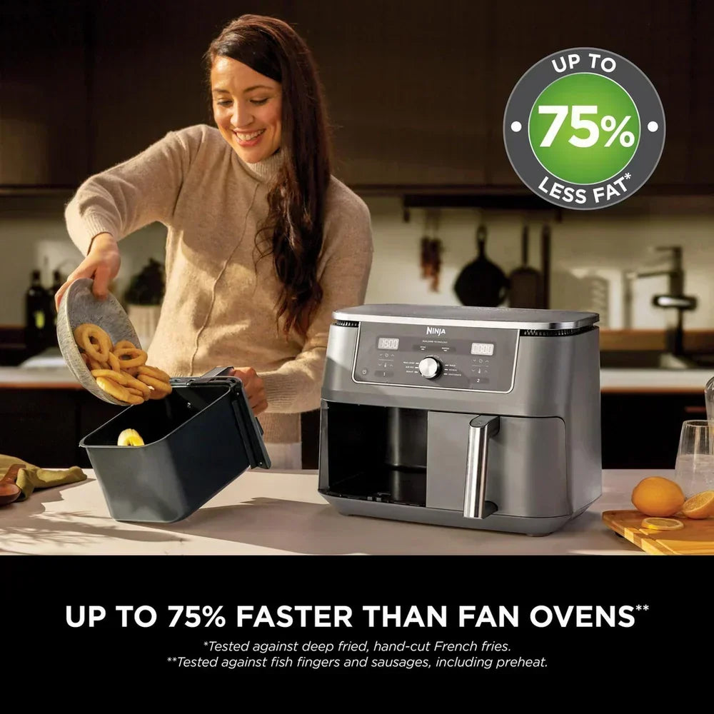 Ninja MAX 6 in 1 Dual Zone Air Fryer DZ400UK 9.5L - Gunmetal Grey – image 8 of 11