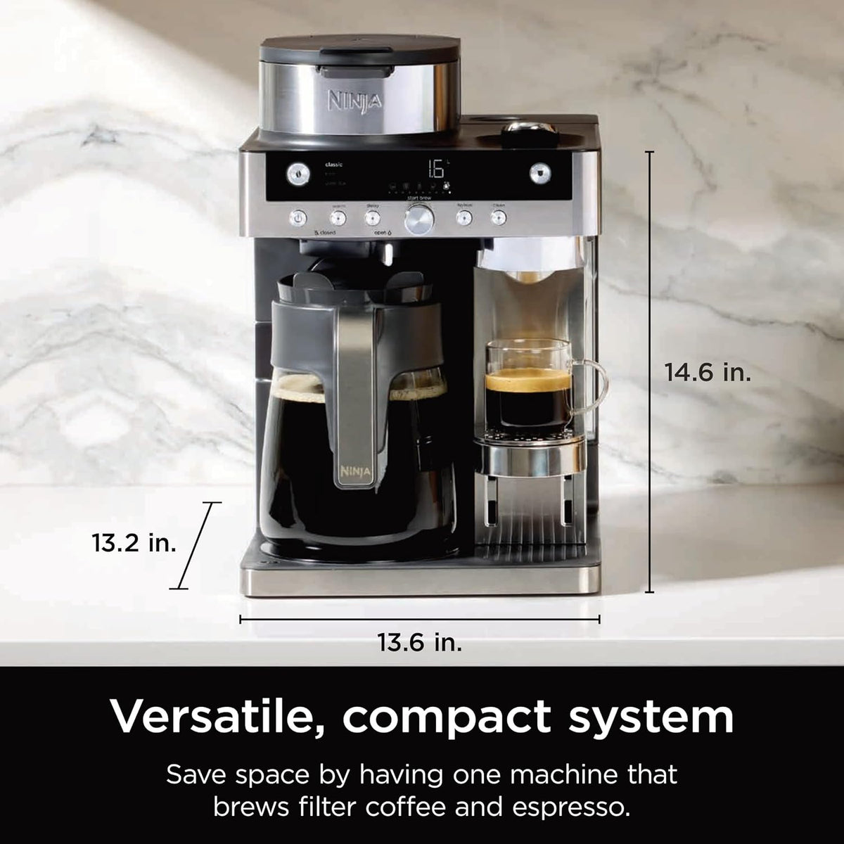 Ninja Prestige Dualbrew System CFN802UK Pod and Filter Coffee Machine - Black – image 2 of 9