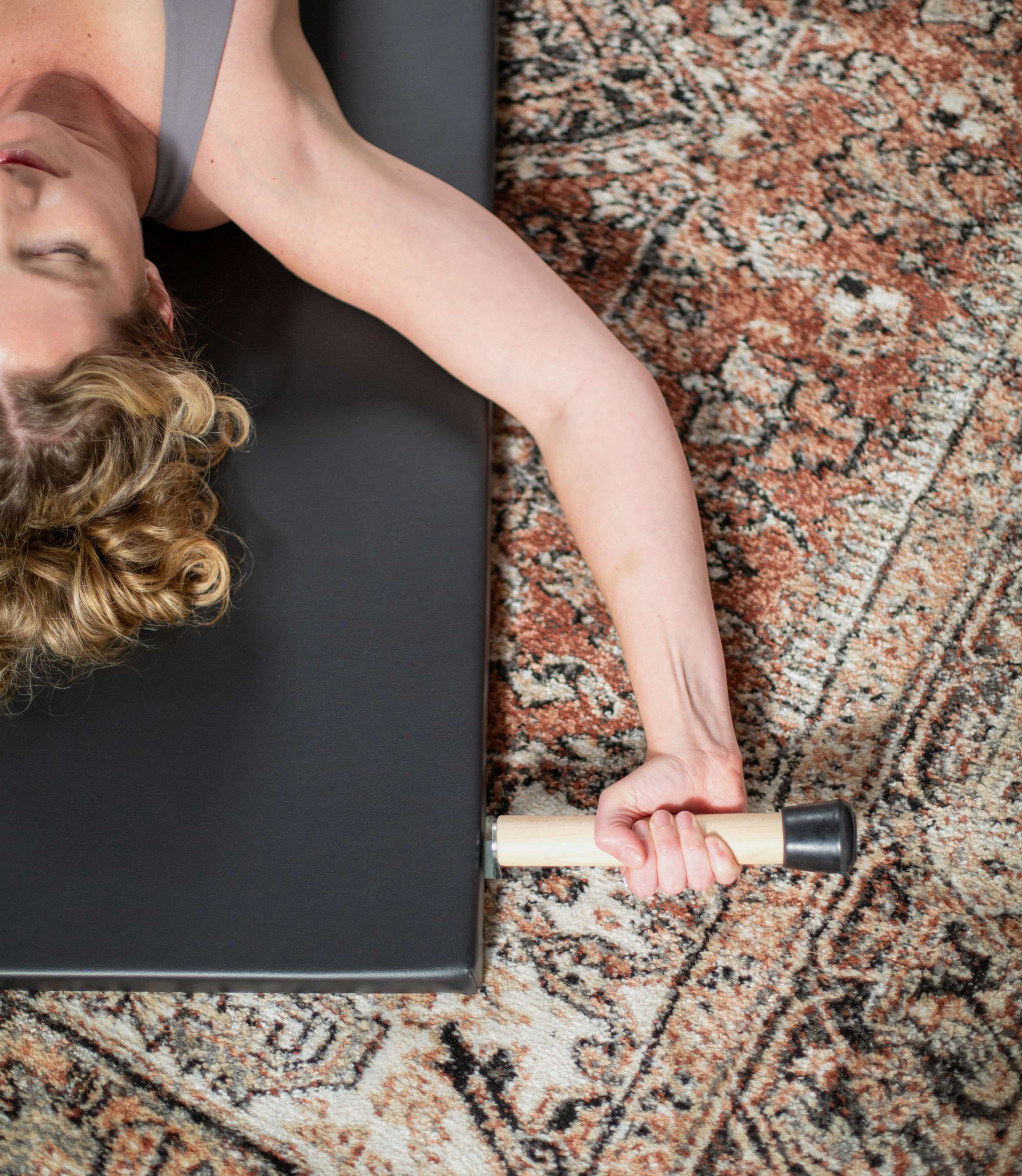Folding Pilates Mat with Moon Boxes & Handles