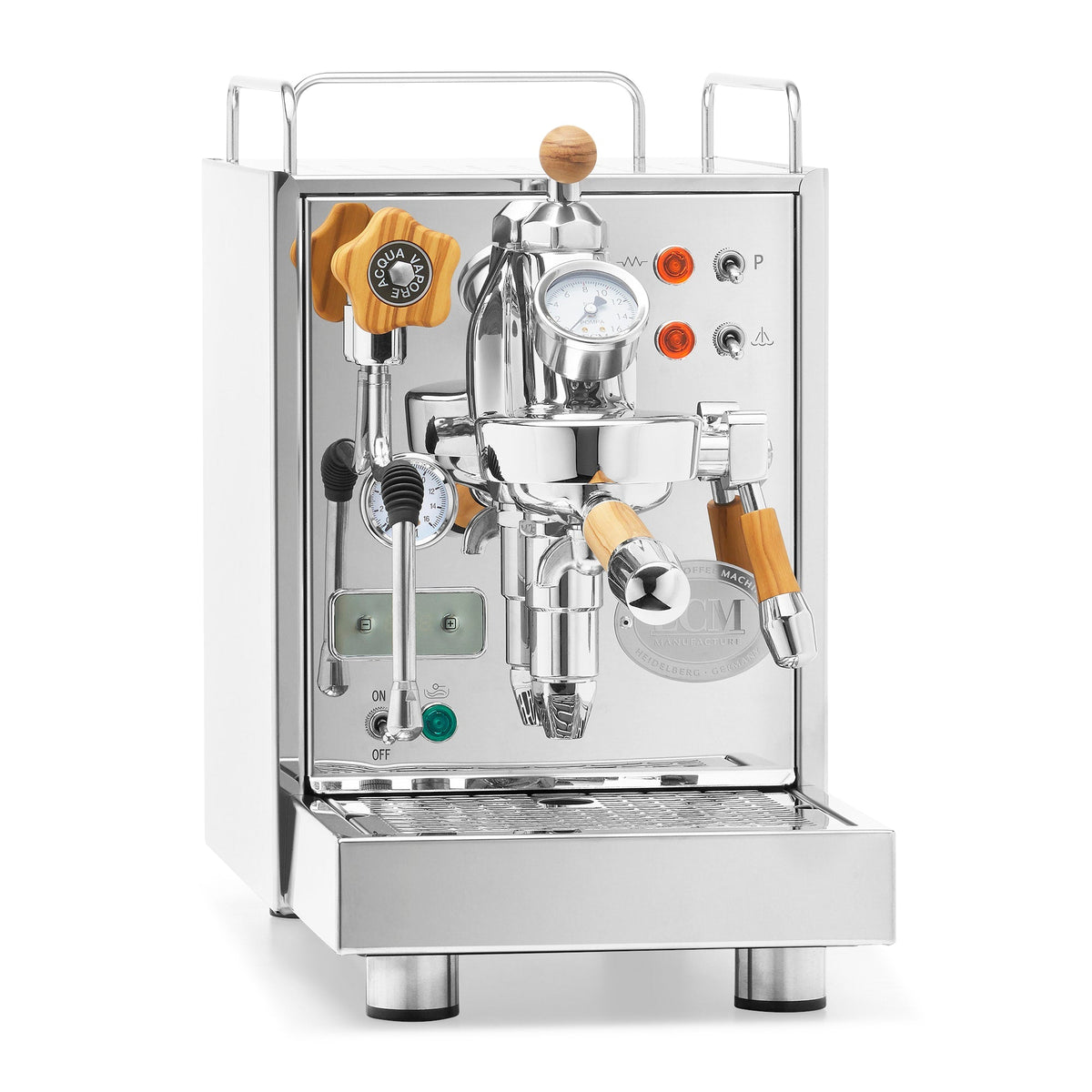 ECM Classika PID Espresso Machine – Stainless Steel / Flow Control / Olive Wood