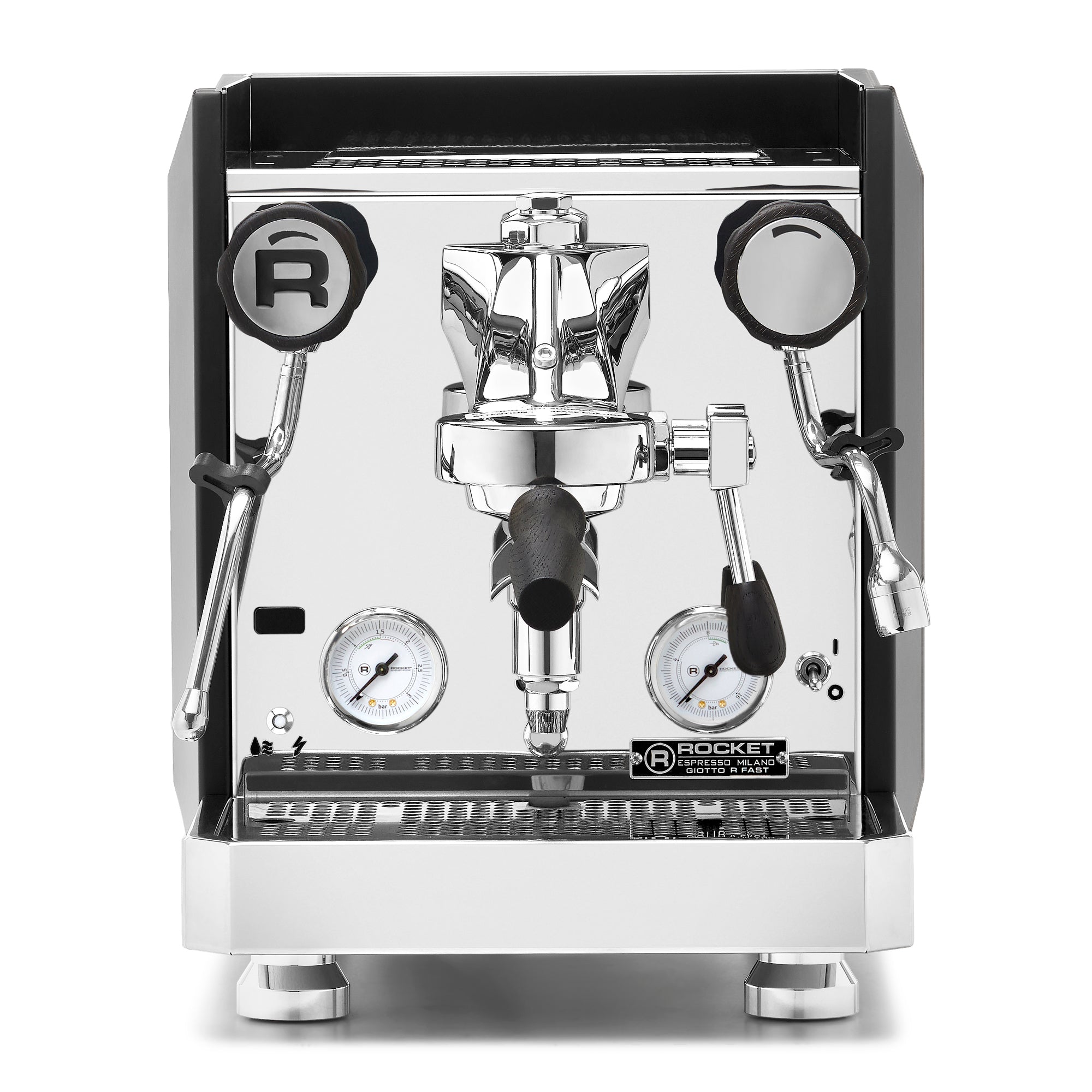 Rocket Espresso Giotto FAST R Espresso Machine – Black / Blackened Oak / No Flow Control